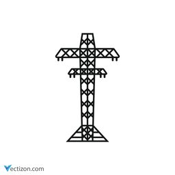 Electric Tower Glyph Icon