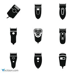 Electric Razor Set Icon