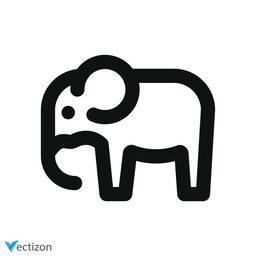 Elephant Glyph Icon