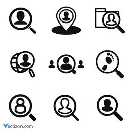 Find People Set Icon