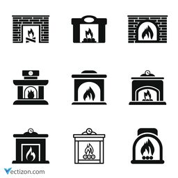 Fireplace Set Icon