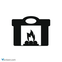 Fireplace Vector Icon
