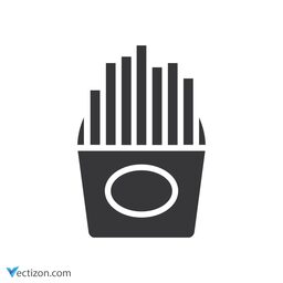 French Fries Glyph Icon