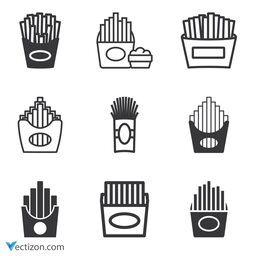 French Fries Set Icon