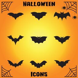 Halloween Bat Set Icon
