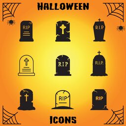 Halloween Tombstone Set Icon
