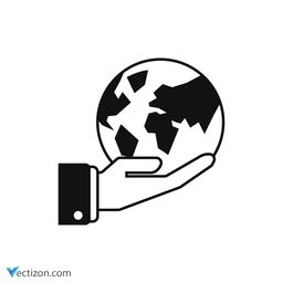Hand Hold Globe Icon