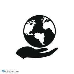 Hand Hold Globe SVG Icon
