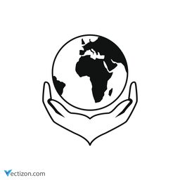 Hand Hold Globe Symbol icon