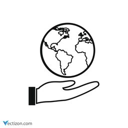 Hand Hold Globe UI Icon