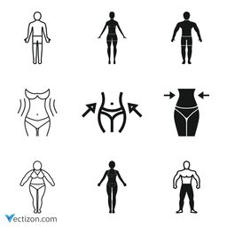 Human Body Set Icon