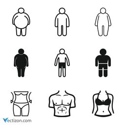 Human Body Set Vector Icon