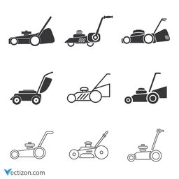Lawn Mower Set Icon