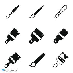 Paint Brush Set Icon
