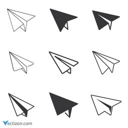 Paper Plane Set Icon