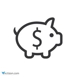 Piggy Bank Line Icon