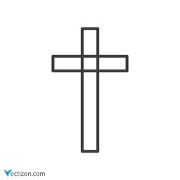 Religion Cross Line Icon
