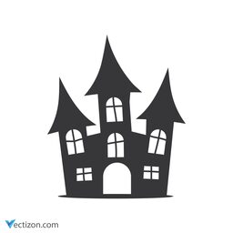 Scary House Vector Icon