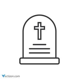 Tombstone Outline Icon